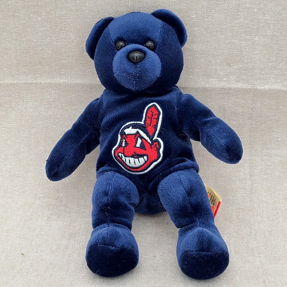 Salvino's Bammers Beanie Bear #13 Omar Vizquel, Cleveland Indians Wahoo Bean